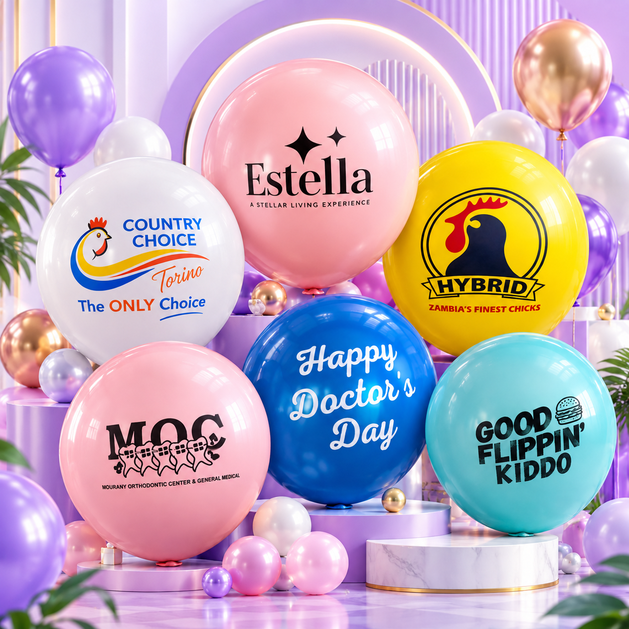 Personalized balloons for celebrations